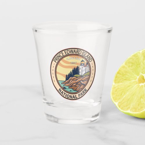 Prince Edward Island National Park Canada Badge Shot Glass