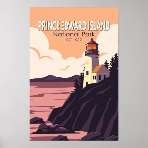 Prince Edward Island National Park Canada Vintage Poster