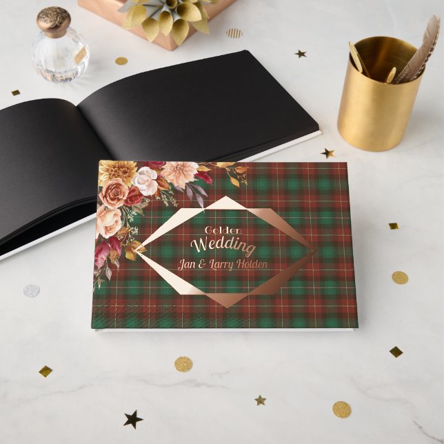 Prince Edward Island Province Tartan Anniversary  Foil Guest Book (Front Open)