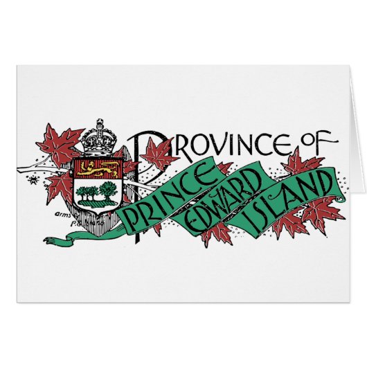 Prince Edward Island Vintage Coat of Arms Drawing (Front Horizontal)
