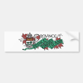 Prince Edward Island Vintage Coat of Arms Drawing Bumper Sticker