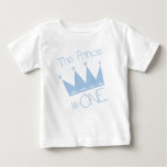 Prince First Birthday Baby T-shirt at Zazzle