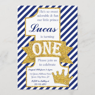 Prince 1st Birthday Invitations Zazzle