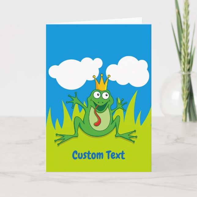Prince Frog 5" x 7" Holiday Card (Front)