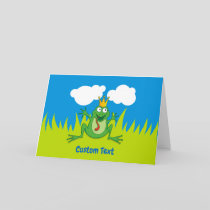 Prince Frog 7" x 5" Holiday Card