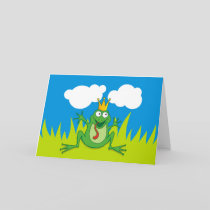 Prince Frog 7" x 5" Holiday Card