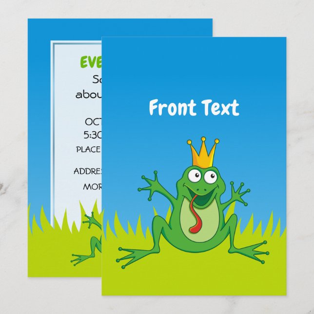 Prince Frog Invitation (Front/Back)