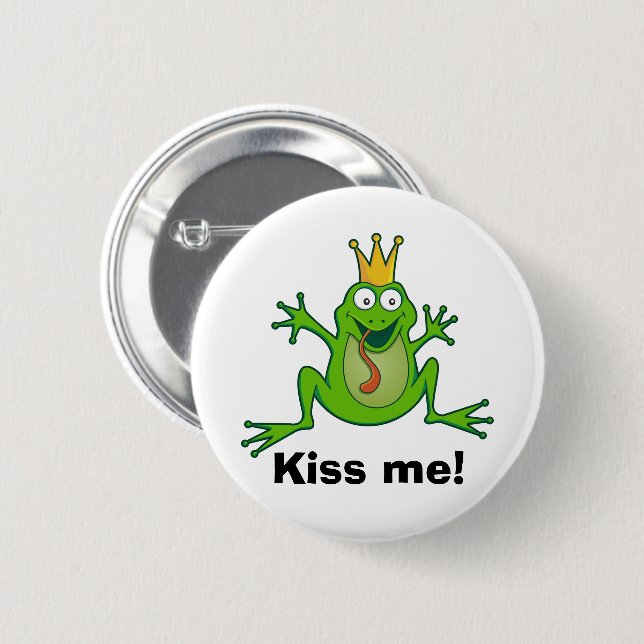 Prince frog, Kiss me! Button (Front & Back)