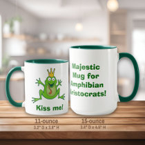 Prince frog, Kiss me! Two-Tone Mug