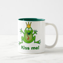Prince frog, Kiss me! Two-Tone Mug