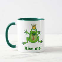 Prince frog, Kiss me! Two-Tone Mug