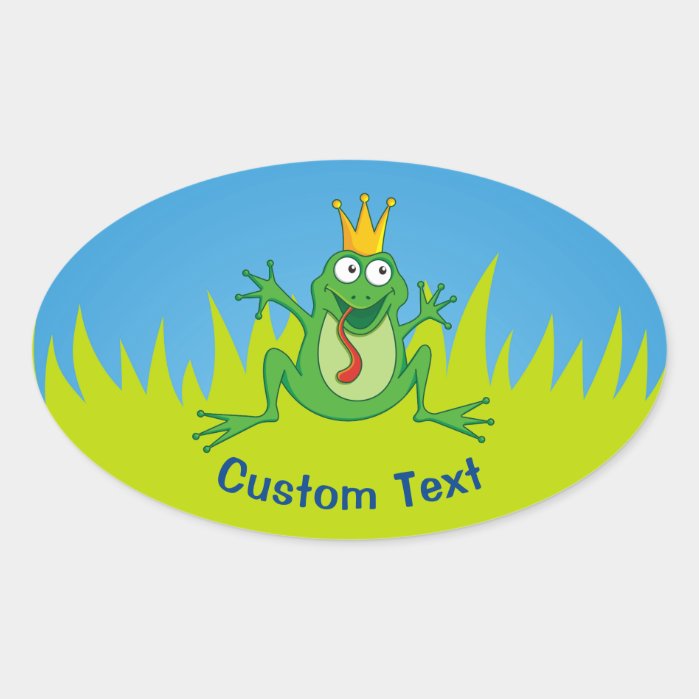 Prince Frog Oval Sticker
