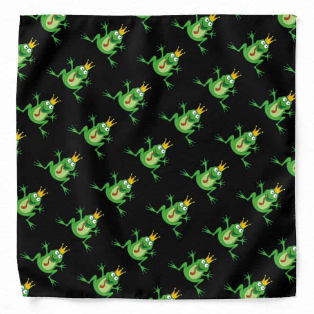 Prince Frog Pattern Bandana (Front)