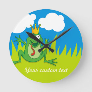 Prince Frog Round Clock