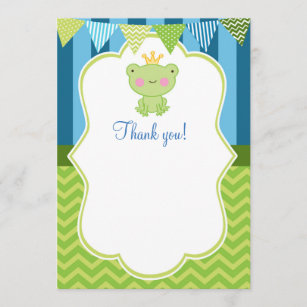 Prince Frog Thank You Card Blank