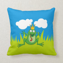 Prince Frog Throw Pillow