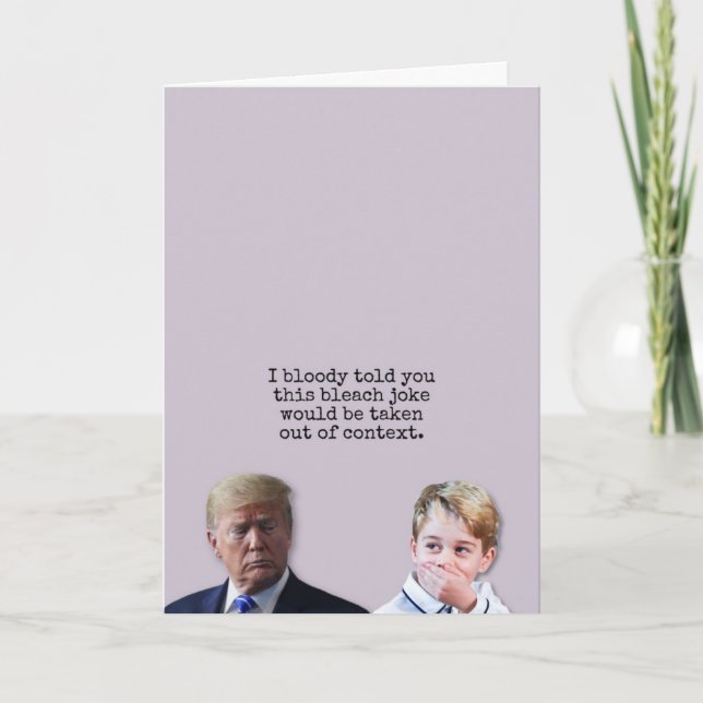 Prince George and Donald Trump card (Front)