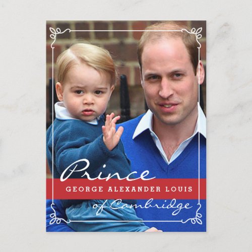 Prince George and Prince William Postcard