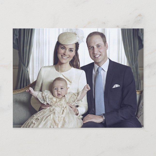Prince George christening Oct 2013 stylized Postcard (Front)