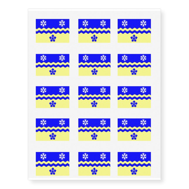 PRINCE GEORGE Flag Temporary Tattoos (Front)