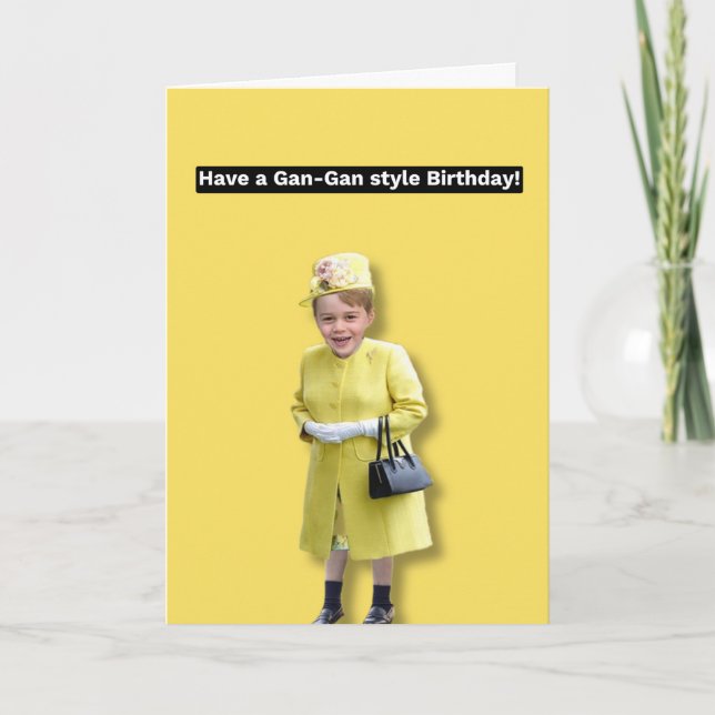 Prince George Have a Gan-Gan Birthday! Card (Front)