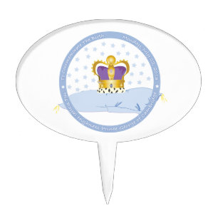 Prince George of Cambridge Pillow and Crown Cake Topper