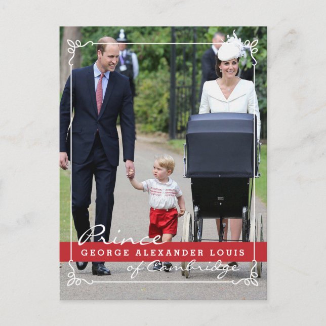 Prince George - Princess Charlotte - William Kate Postcard (Front)