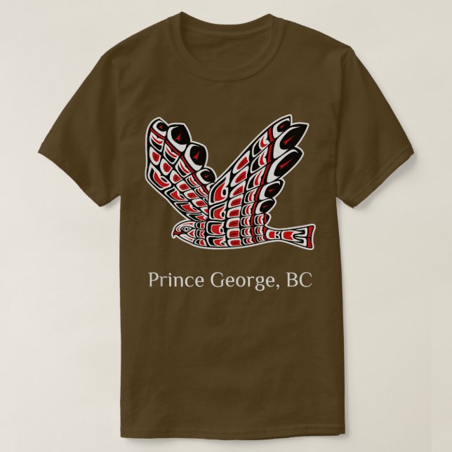 Prince George Redailed Hawk Native Bird of Prey Ar T-Shirt (Design Front)