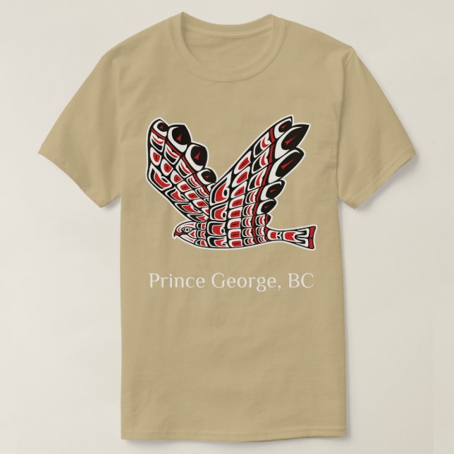 Prince George Redailed Hawk Native Bird of Prey Ar T-Shirt (Design Front)