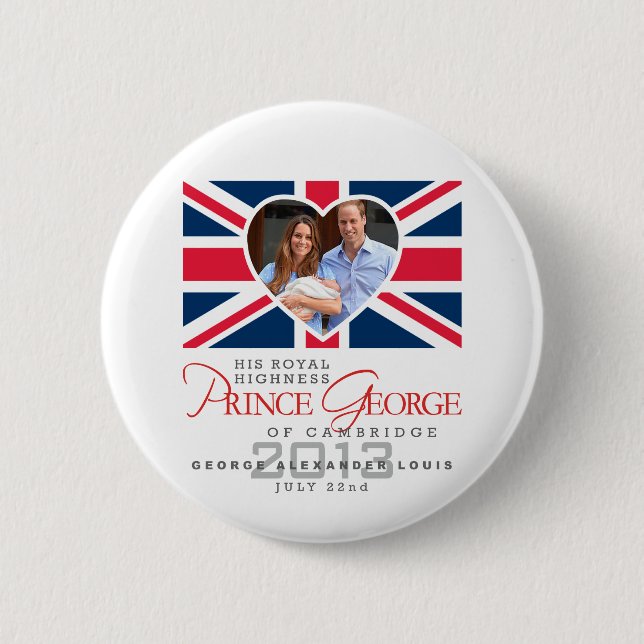 Prince George - William & Kate Button (Front)