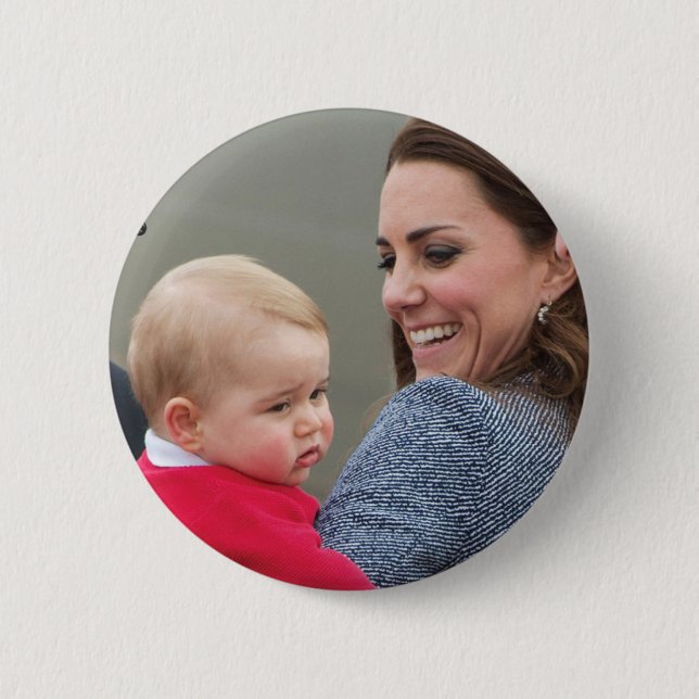 Prince George - William & Kate Pinback Button (Front)