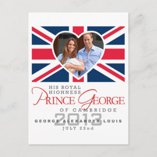 Prince George - William & Kate Postcard