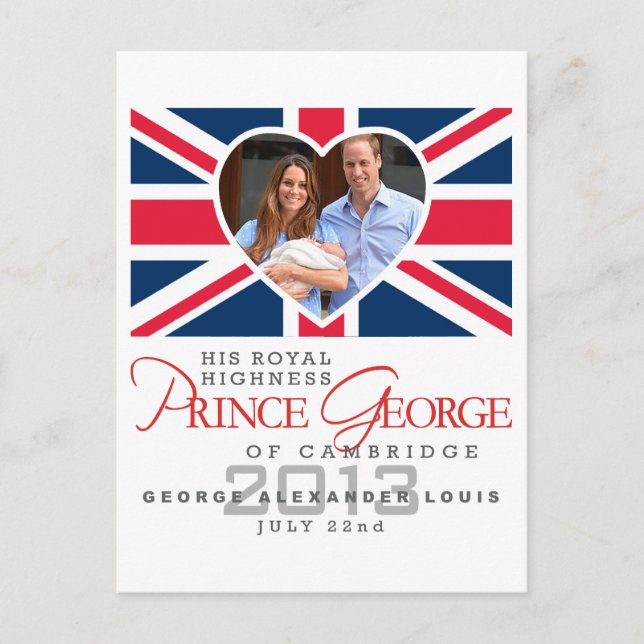 Prince George - William & Kate Postcard (Front)