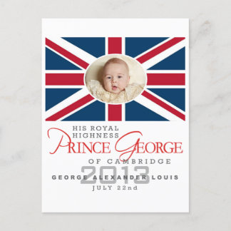 Prince George - William & Kate Postcard