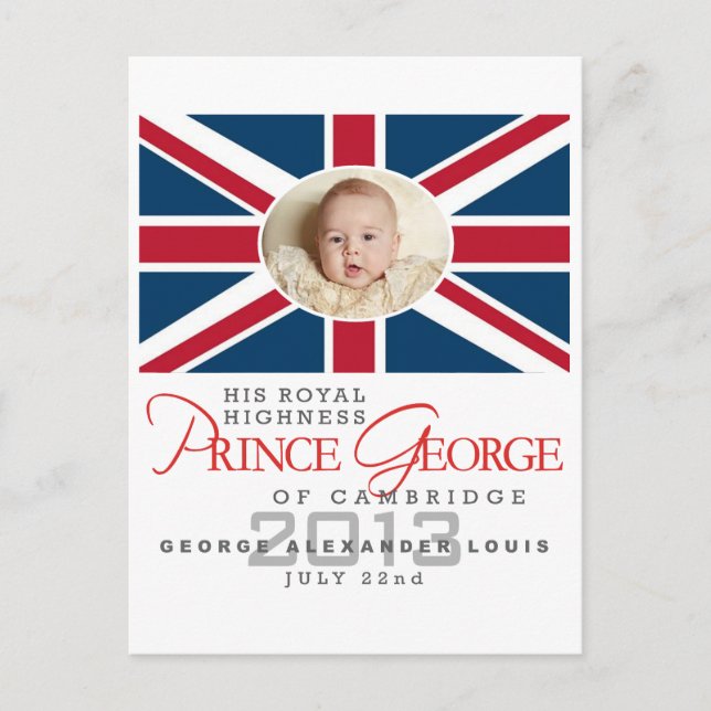 Prince George - William & Kate Postcard (Front)
