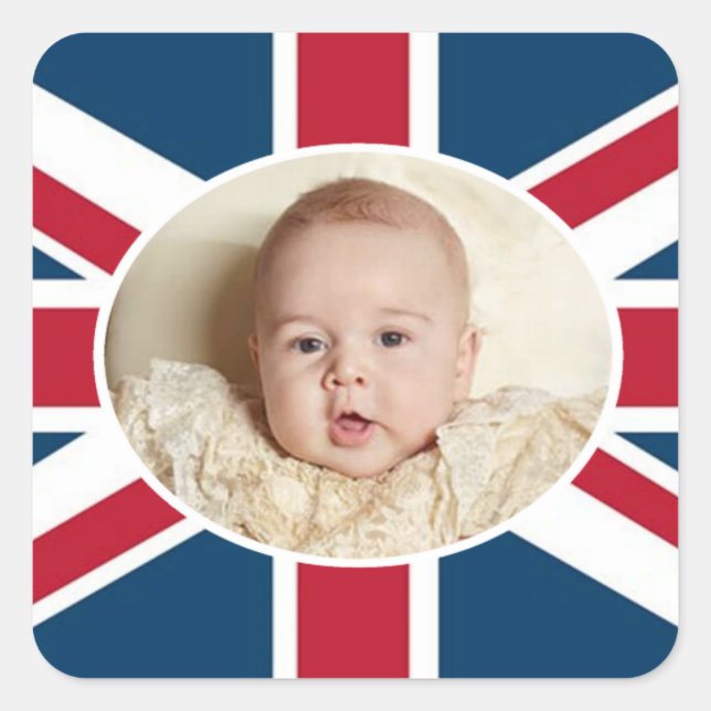 Prince George - William & Kate Square Sticker (Front)