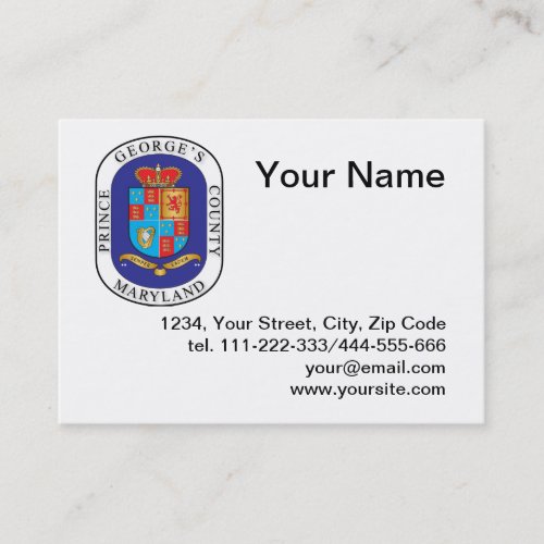 Prince Georges County seal Business Card
