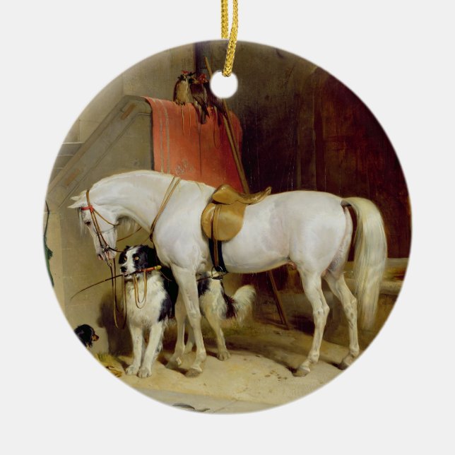 Prince George's Favourites (oil on canvas) Ceramic Ornament (Front)