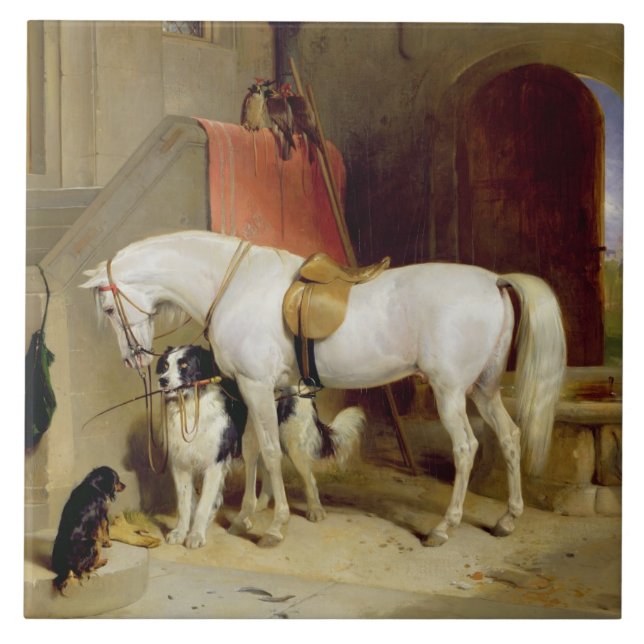 Prince George's Favourites (oil on canvas) Tile (Front)