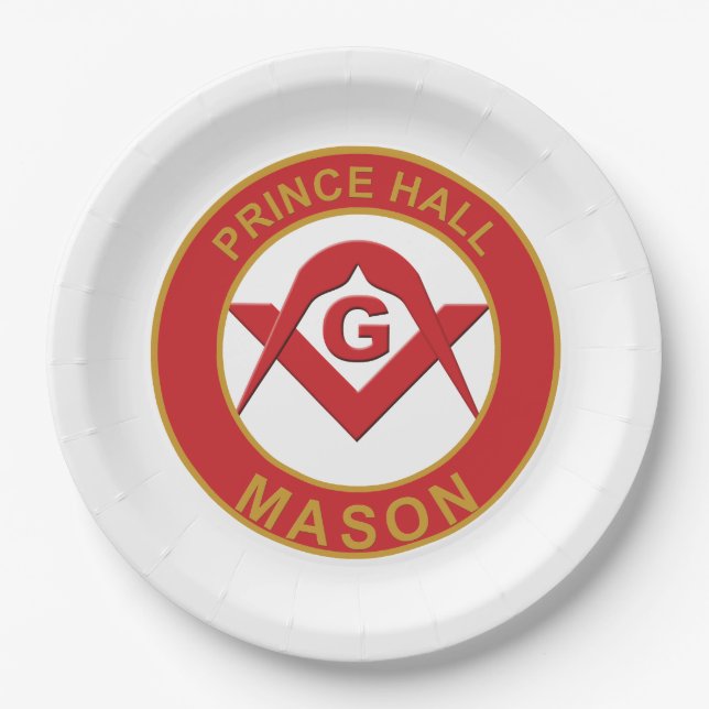 Prince Hall Mason Paper Plates (Front)