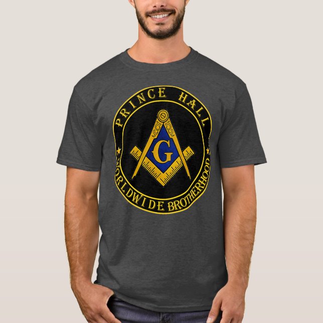 Prince Hall Worldwide Brotherhood  PHA Masonic T-Shirt (Front)