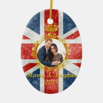 Prince Harry And Meghan Markle Ceramic Ornament by Moma_Art_Shop at Zazzle