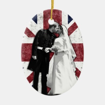 Prince Harry And Meghan Markle Royal Wedding Ceramic Ornament by Moma_Art_Shop at Zazzle