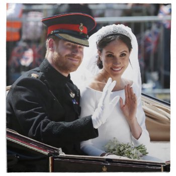 Prince Harry And Meghan Markle Royal Wedding Cloth Napkin by Moma_Art_Shop at Zazzle