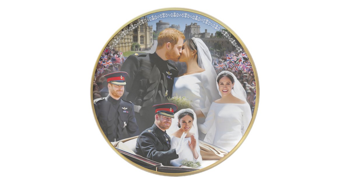 Prince Harry And Meghan Markle Royal Wedding Dinner Plate