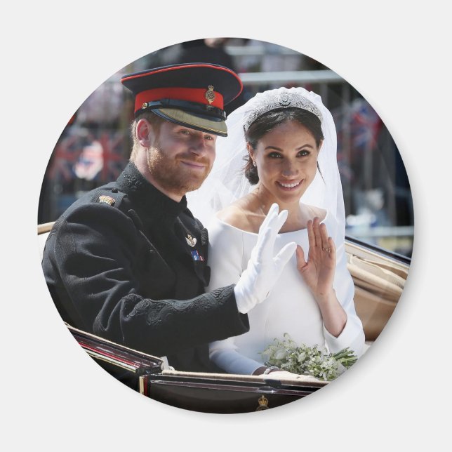 Prince Harry and Meghan Markle Royal Wedding Magnet (Front)