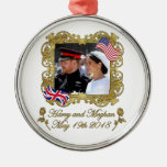 Prince Harry And Meghan Markle Royal Wedding Metal Ornament at Zazzle