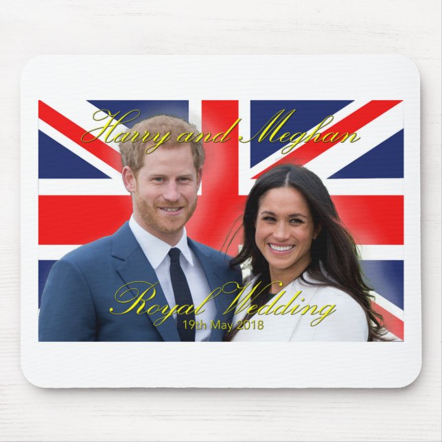 Prince Harry and Meghan Markle Royal Wedding Mouse Pad (Front)
