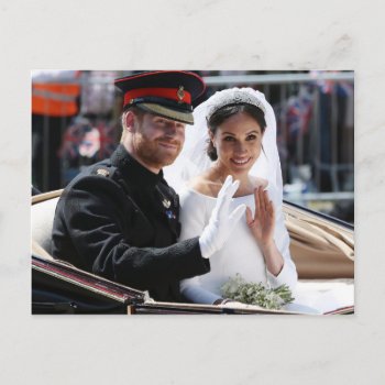Prince Harry And Meghan Markle Royal Wedding Postcard by Moma_Art_Shop at Zazzle