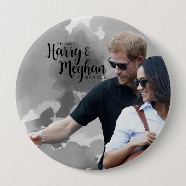 Prince Harry & Meghan Markle Button (Front)
